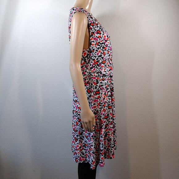 Tommy Hilfiger Navy Pink Orange Floral Flower Summer Stretchy Plus Size Dress 14 - Picture 3 of 14
